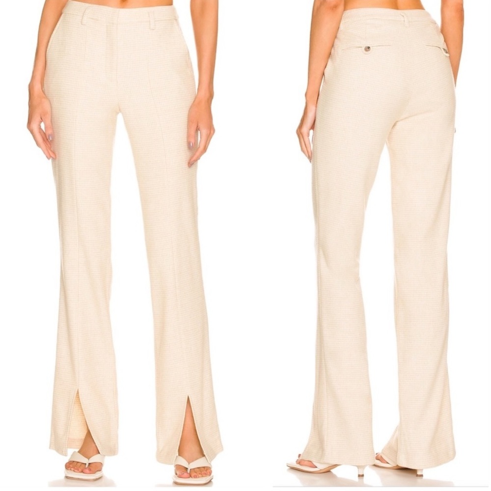 Anine Bing Cream Boot Cut Pants